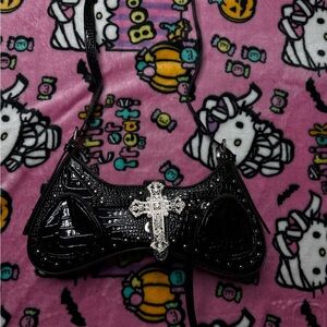 Y2K Black Cross Shoulder Bag